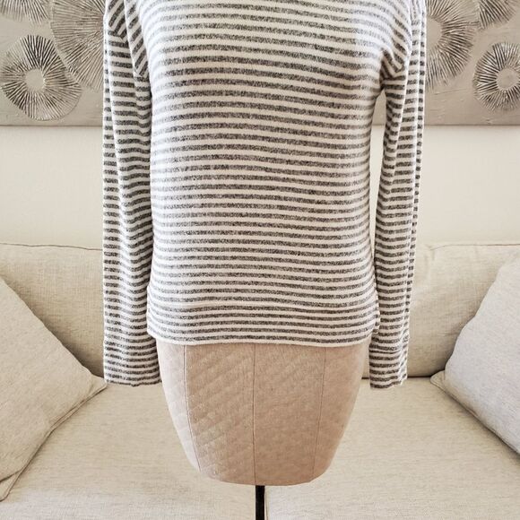 Norstrom BP Stripe Knit Mock Neck Top size Small - Picture 5 of 11
